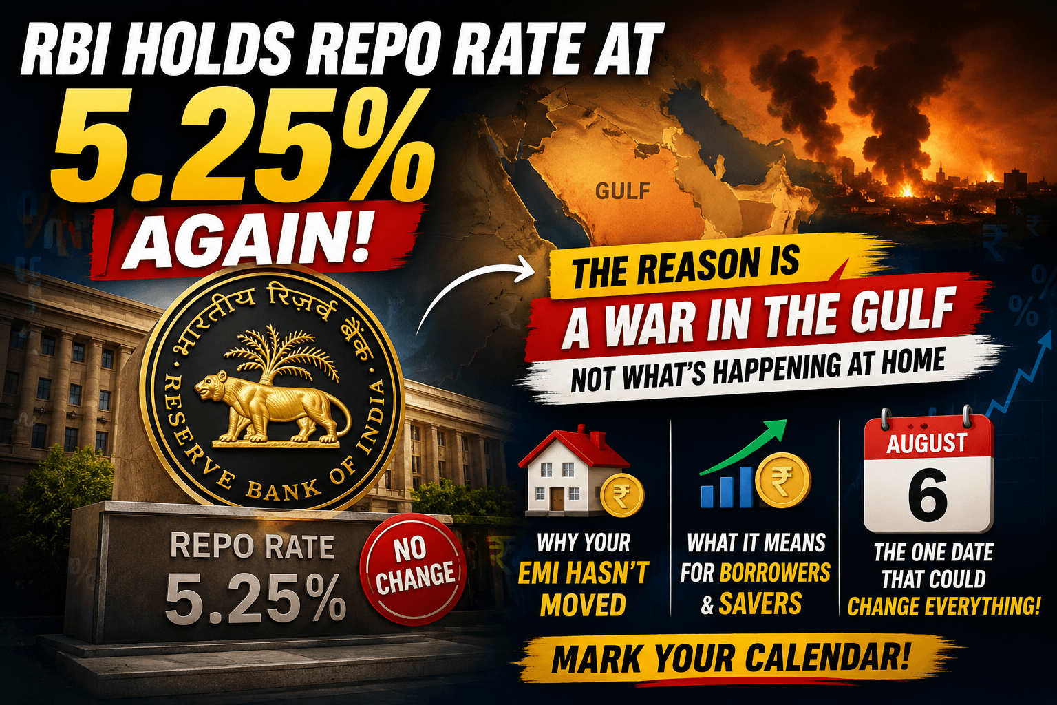 RBI Repo Rate News: Why the Rate Is Still Stuck at 5.25%